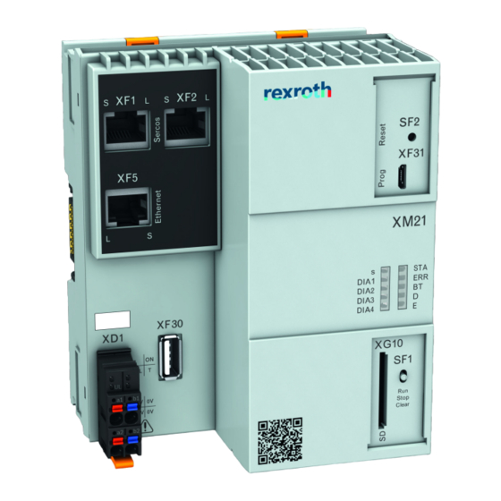 Bosch Rexroth IndraControl XM21 Manuels