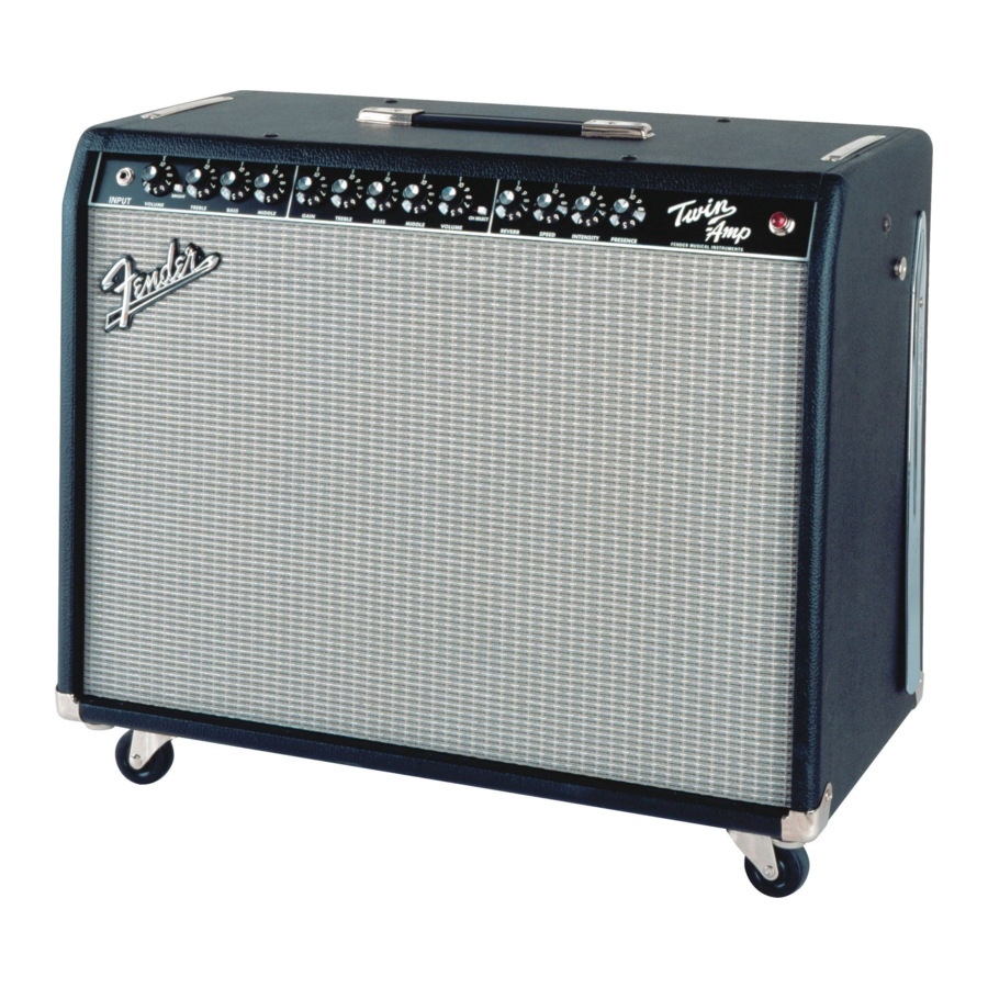 Fender Twin-Amp PR 449 Mode D'emploi