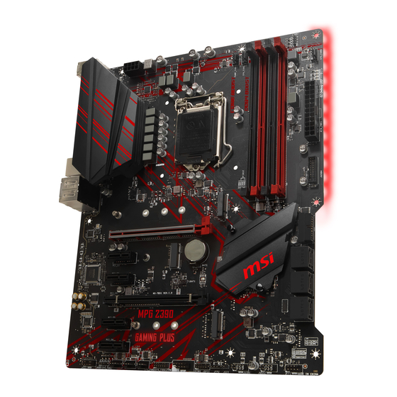 MSI Z390 GAMING PLUS Manuels