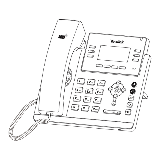Yealink T41P Guide Rapide