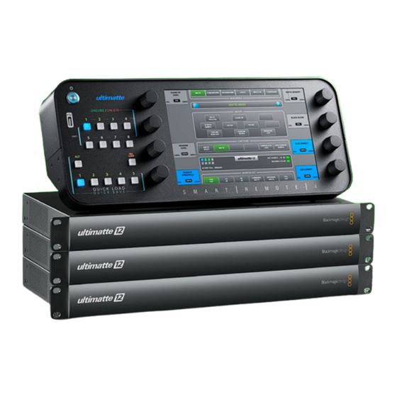 Blackmagic Design Updating Ultimatte Smart Remote 4 Mode D'emploi