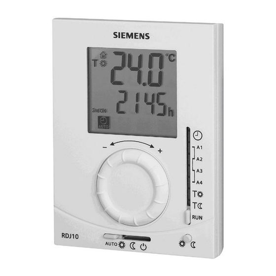 Siemens RDJ10 Manuel D'utilisation