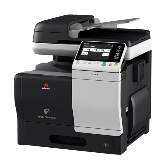 Olivetti d-COLOR MF3300 Entretien Et Depannage