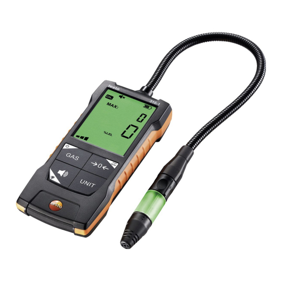TESTO 316-1 Mode D'emploi