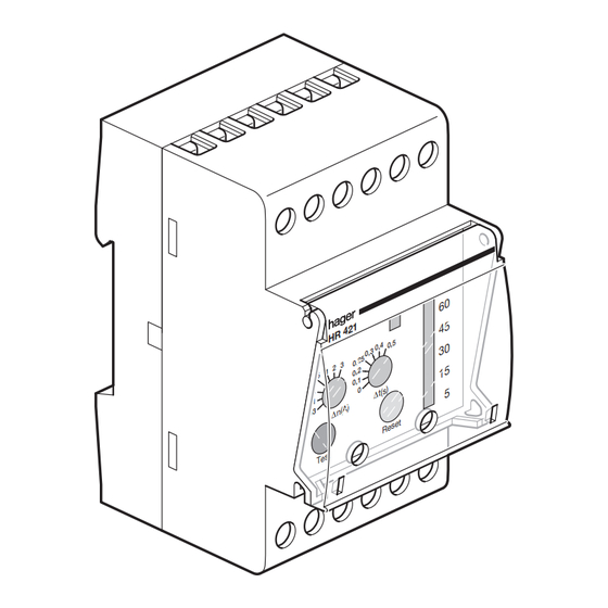 hager HR 421 Notice D'instructions
