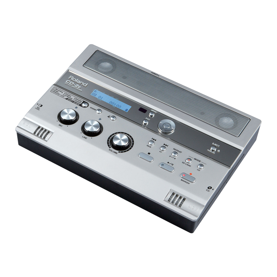 Roland CD-2e Mode D'emploi