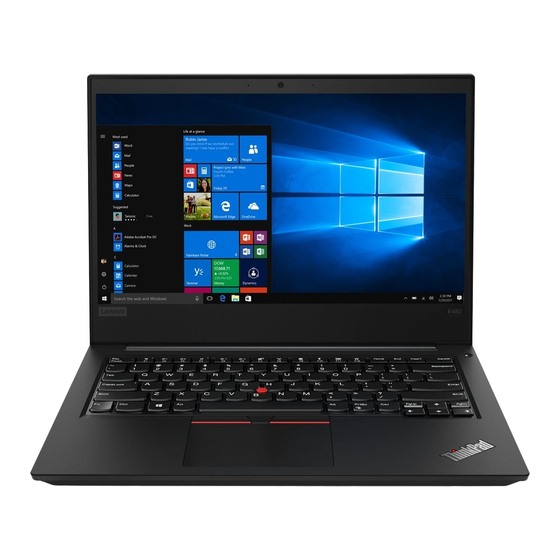 Lenovo ThinkPad E480 Guide De Configuration