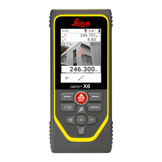 Leica Geosystems DISTO X6 Manuel De L'utilisateur