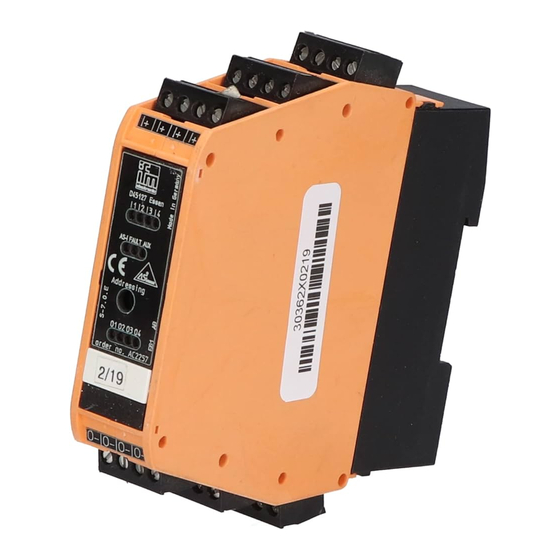 IFM Electronic AS-interface AC2257 Notice De Montage