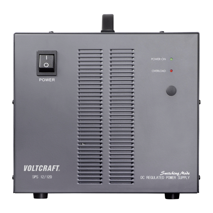 VOLTCRAFT SPS12/120 Notice D'emploi