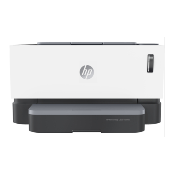 HP Neverstop Laser 1000 Serie Mode D'emploi