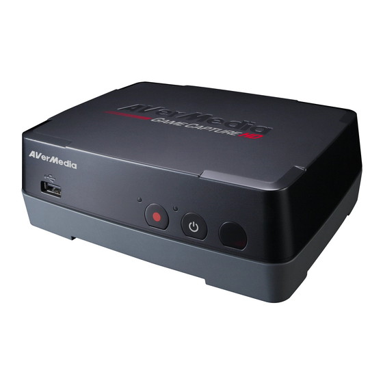 Avermedia Game Capture HD Mode D'emploi