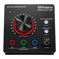 Roland BRIDGE CAST ONE Mode D'emploi