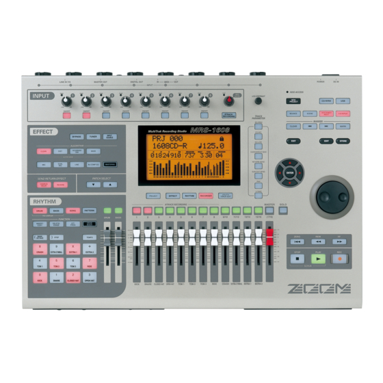 Zoom MRS-1608 Mode D'emploi