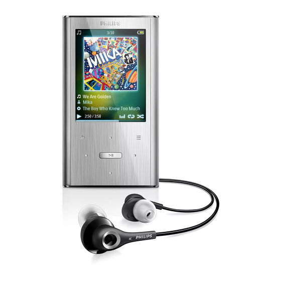 Philips GoGear SA2ARA04 Mode D'emploi