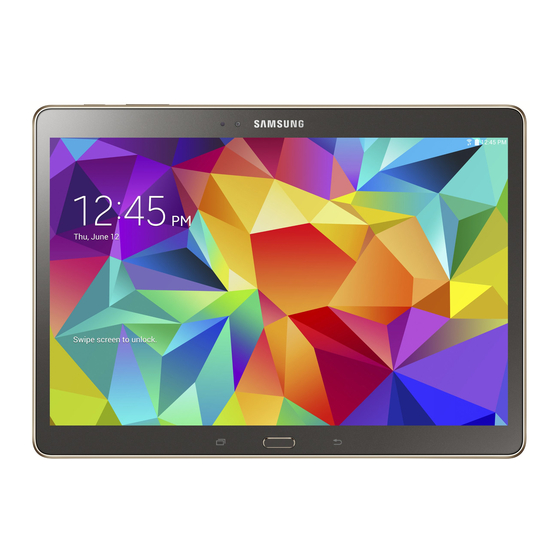 Samsung GALAXY TAB S Mode D'emploi