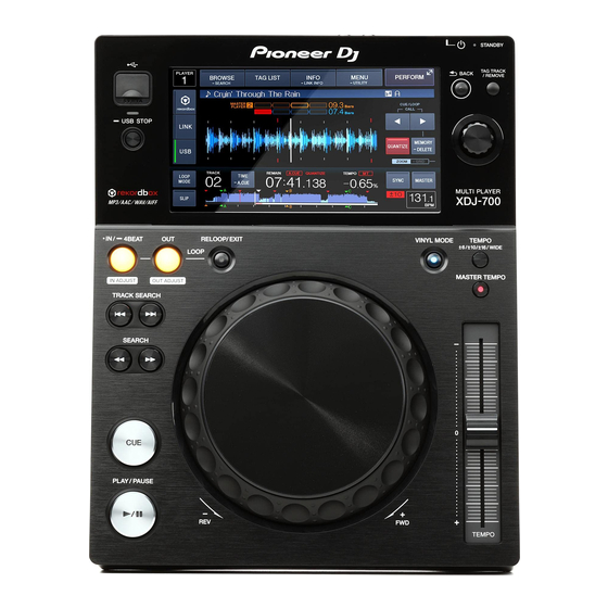 PIONEER DJ XDJ-700 Mode D'emploi