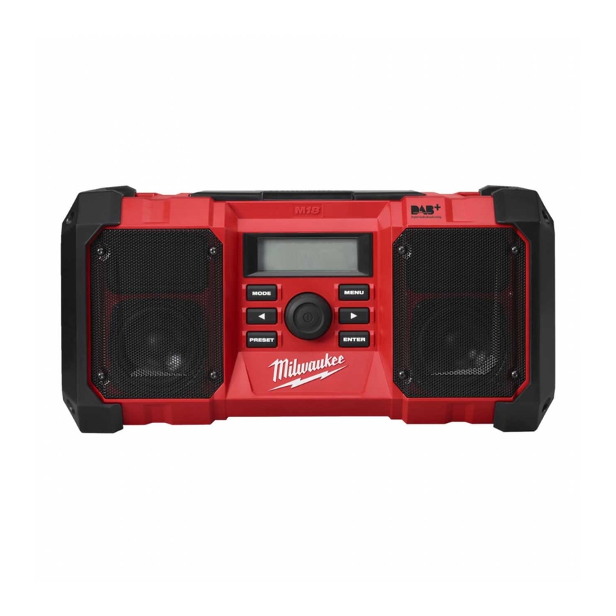 Milwaukee M18 JSRDAB+ Mode D'emploi