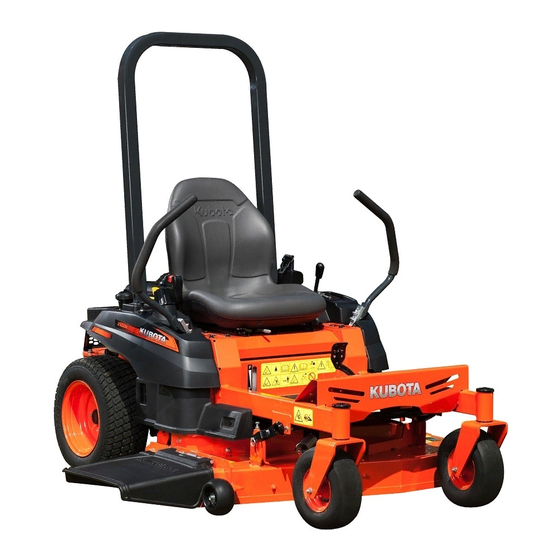 Kubota ZERO TURN Z122R Manuels