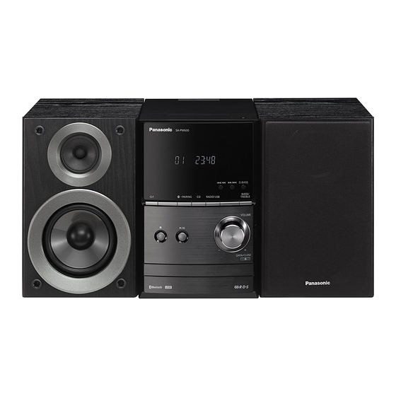 Panasonic SC-PM600EG-K Manuel D'utilisation