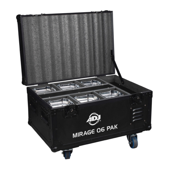 ADJ MIRAGE Q6 PAK Manuel De L'utilisateur