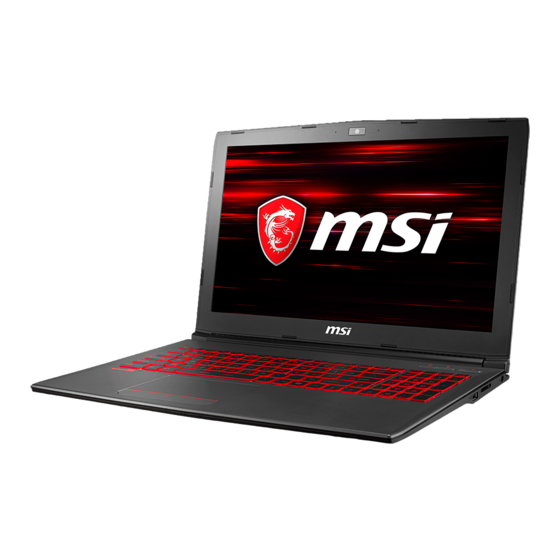 MSI Gaming G Série Manuel D'utilisation