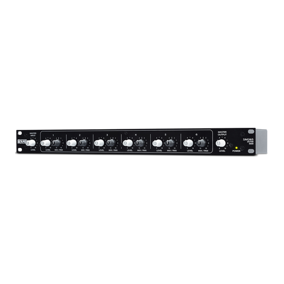 Rane SM26S Guide D'utilisation