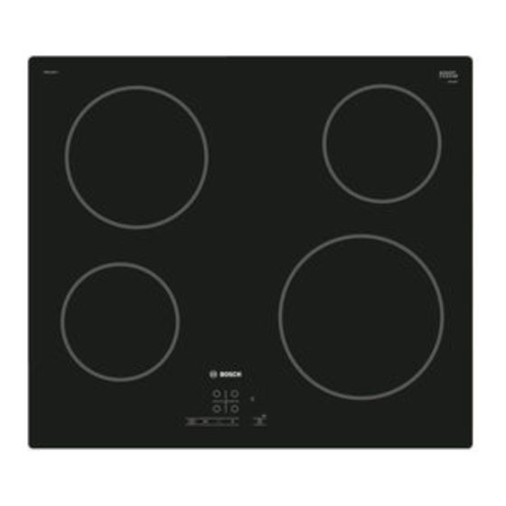 Bosch PKE6 Serie Manuel D'utilisation Et Notice D'installation