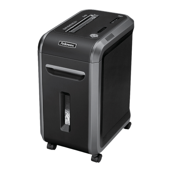 Fellowes POWERSHRED 99Ci Mode D'emploi