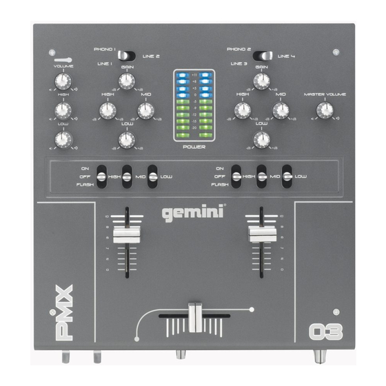 Gemini PMX-03 Manuel D'instructions