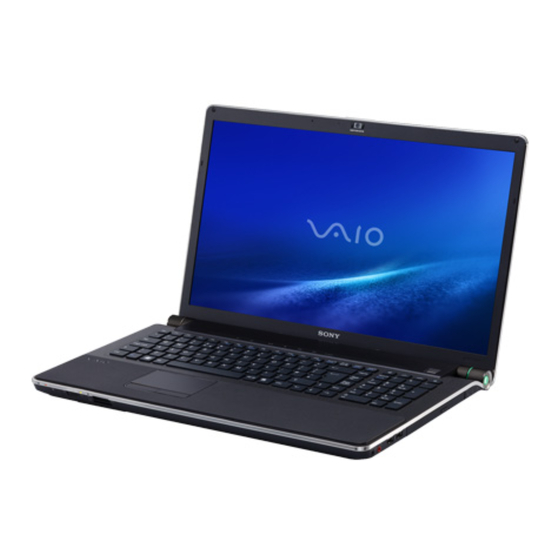 Sony VAIO VGN-AW100 Série Guide De L'utilisateur