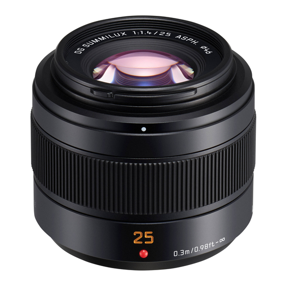 Panasonic Lumix H-XA025 Manuel D'utilisation