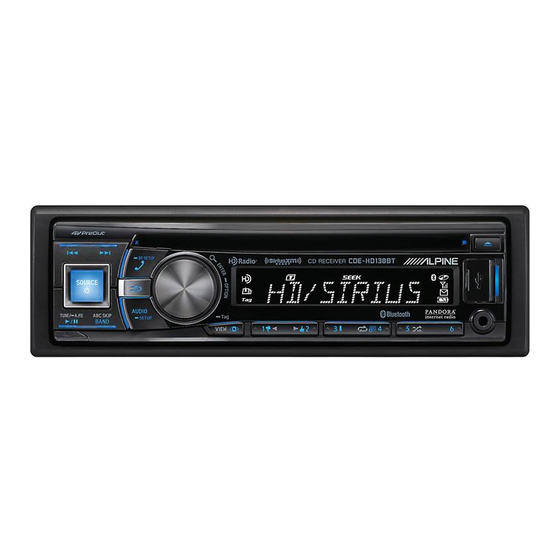 Alpine CDE-HD138BT Mode D'emploi