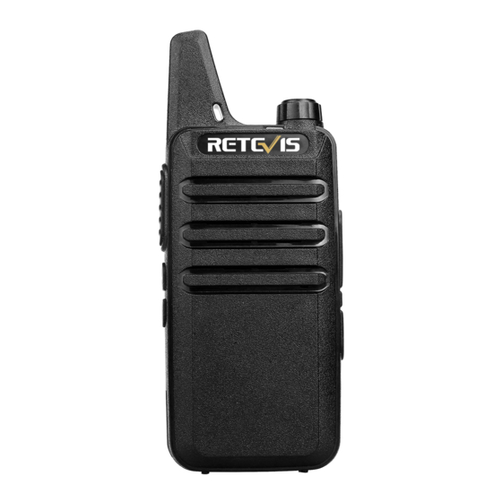 Retevis RT22 Guide Rapide