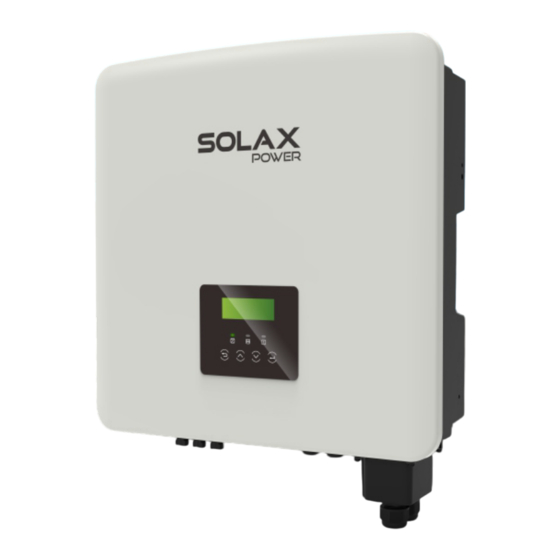 SolaX Power X3-Hybrid-G4 Serie Manuel D'installation