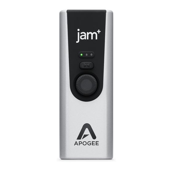 Manuel d'utilisation Apogee Jam+