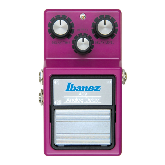 Ibanez AD-9 Analog Delay Mode D'emploi