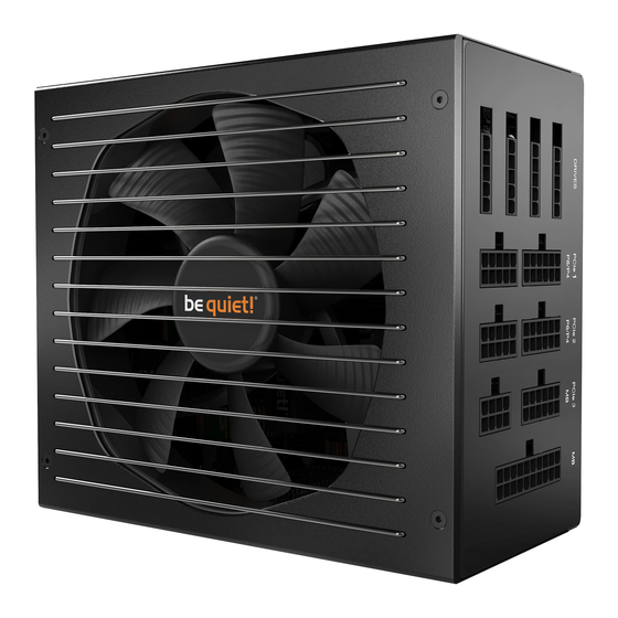 BE QUIET! STRAIGHT POWER 11 1000W Mode D'emploi