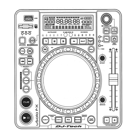 DJ-Tech USOLO-FX Mode D'emploi