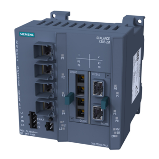 Siemens SIMATIC NET SCALANCE X-300 Instructions De Service