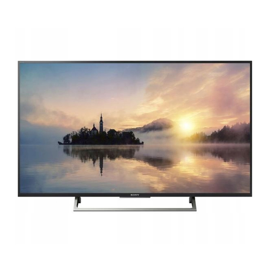 Sony BRAVIA KD-65XE70 Serie Mode D'emploi