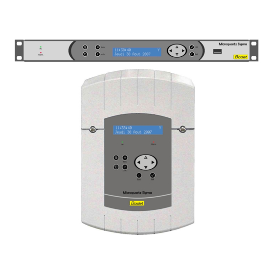 Bodet Sigma P Manuels