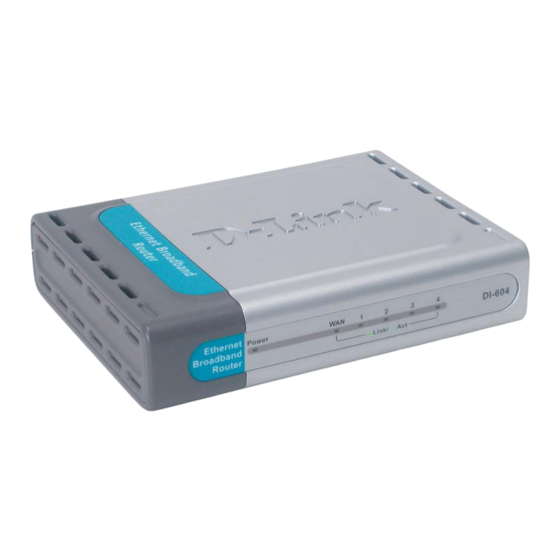 D-Link DI-604 Manuel