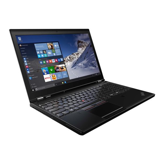Lenovo ThinkPad P51 Guide D'utilisation