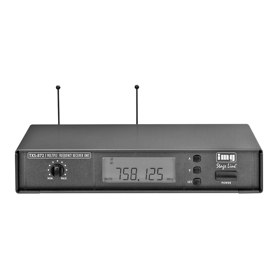 IMG STAGELINE TXS-872 Mode D'emploi