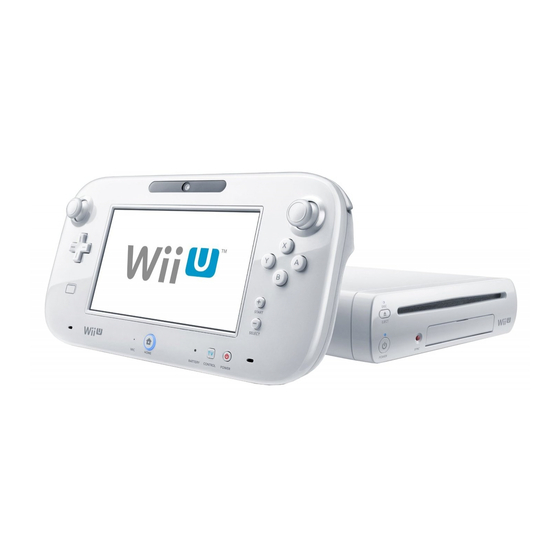 Nintendo Wii U Guide De Démarrage Rapide