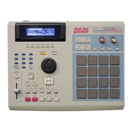 Akai Professional MPC2000XL Manuel D'utilisation