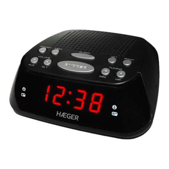 HAEGER Snoozer 06B.005B Mode D'emploi