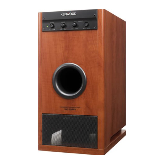 Kenwood SW-508ES Mode D'emploi