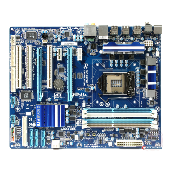 Gigabyte GA-P55A-UD3 Manuel De L'utilisateur